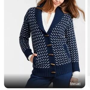 LL Bean woman classic ragg wool sweater.